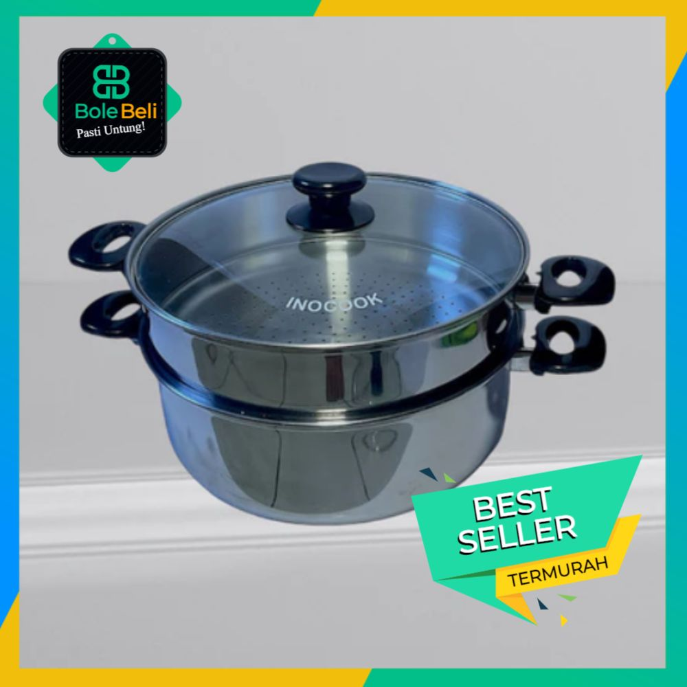 Inocook Casserole 30cm 2 Susun Stainless – Panci Casserole Multifungsi dan Tahan Lama