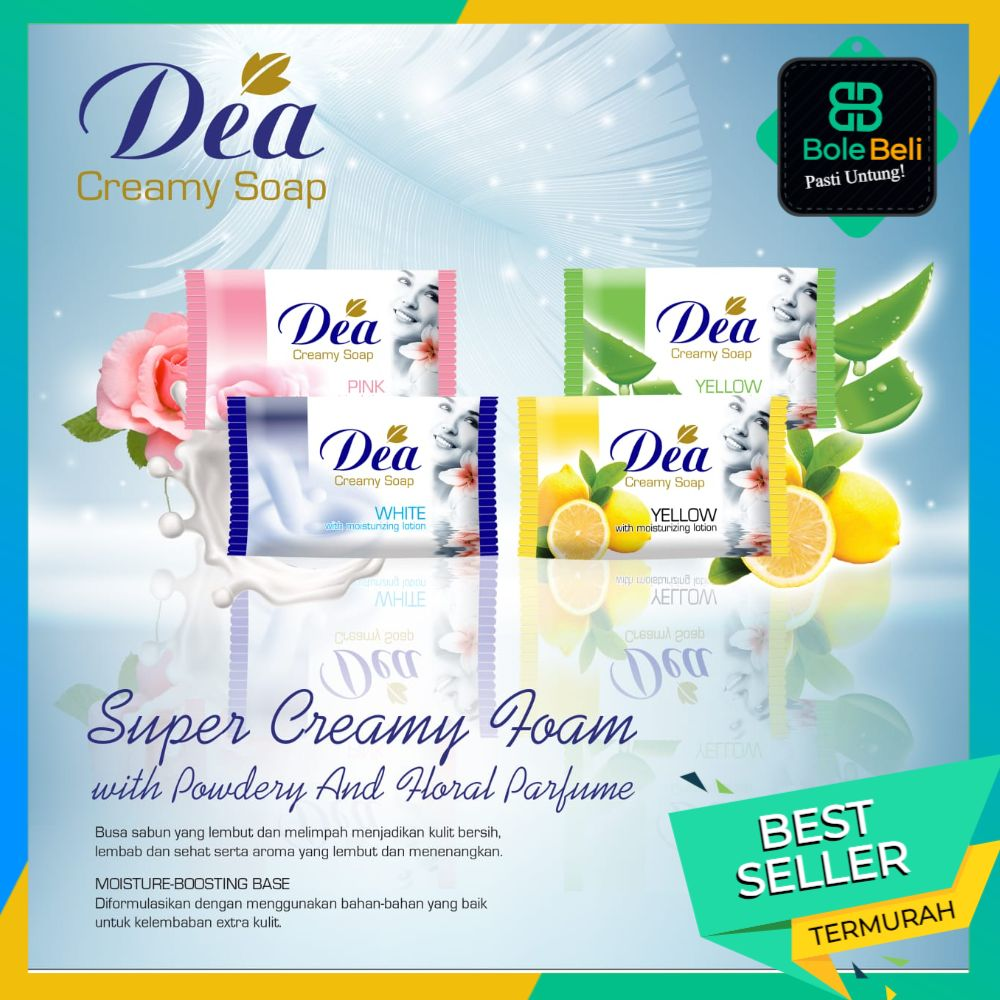 DEA Creamy Soap Sabun Mandi Batang 4 x 80 gr