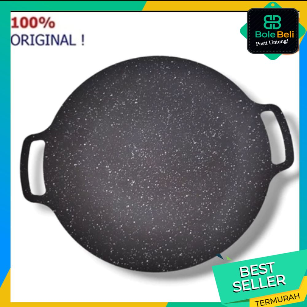 Wajan Grill Pan Korea Anti Lengket/Wajan Pemanggang Multifungsi 30cm